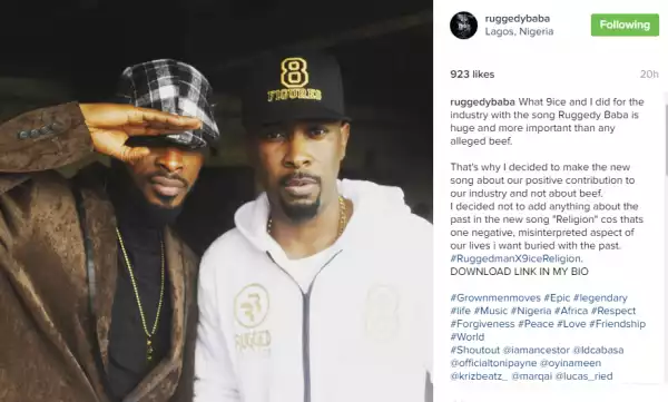 Ruggedman explains why 9ice and himself buried their beef